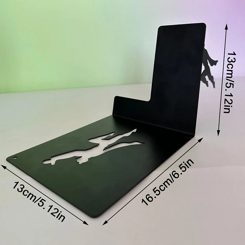 Superhero Bookend Metal Figurine | Desktop Book Organizer Decorative Bookend Nixie
