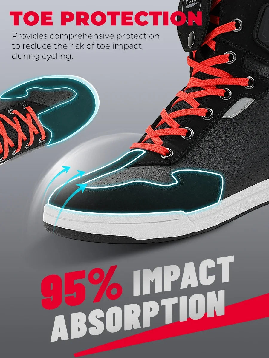 KEMIMOTO Motorcycle Riding Shoes – Ankle Boots for Men & Women Motorcycle Riding Boots Nixie