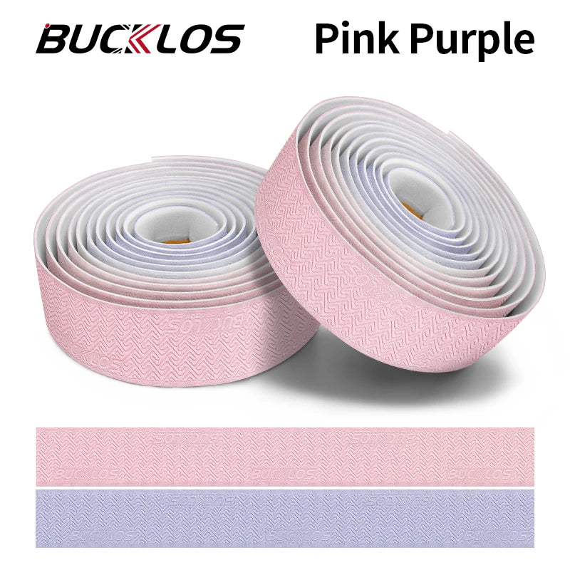 BUCKLOS Gradient Bike Handlebar Tape – Road & Gravel Bar Wrap Bike Handlebar Tape Nixie PURPLE-PINK