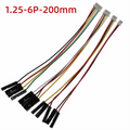 10Pcs MX1.25mm to Dupont 2.54mm JST Connector Cable 2P-6P Electronic Connector Cable Nixie 1.25-6P-200mm