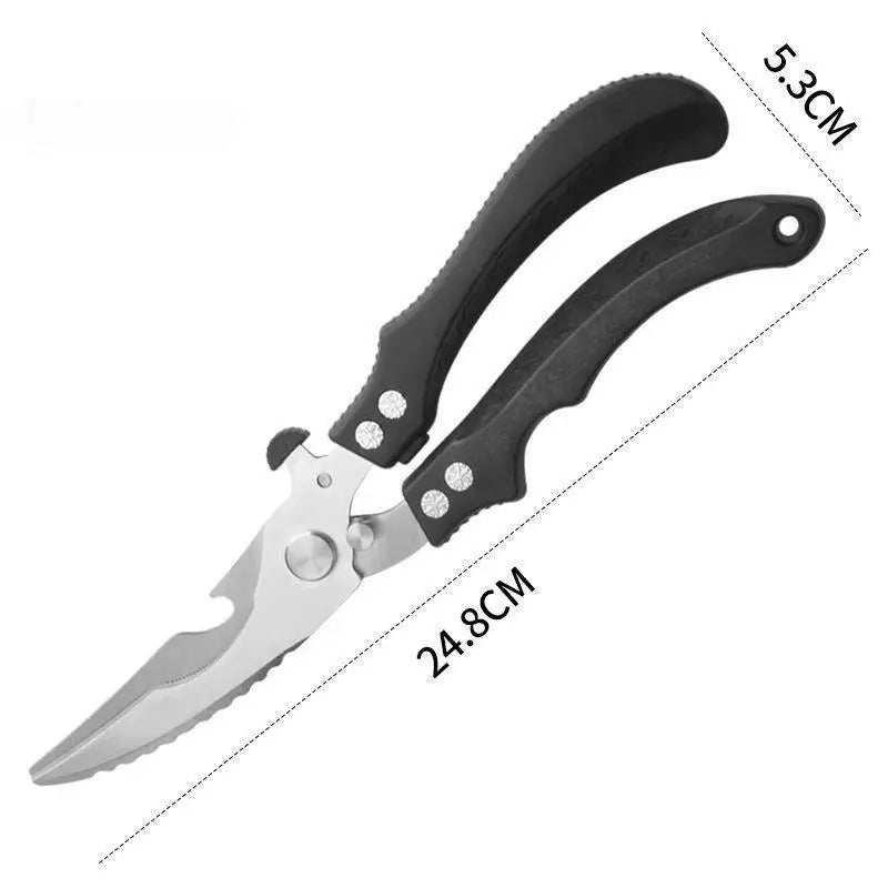 Stainless Steel Kitchen Shears – Bone, Meat & Vegetable Kitchen Shears Nixie A2