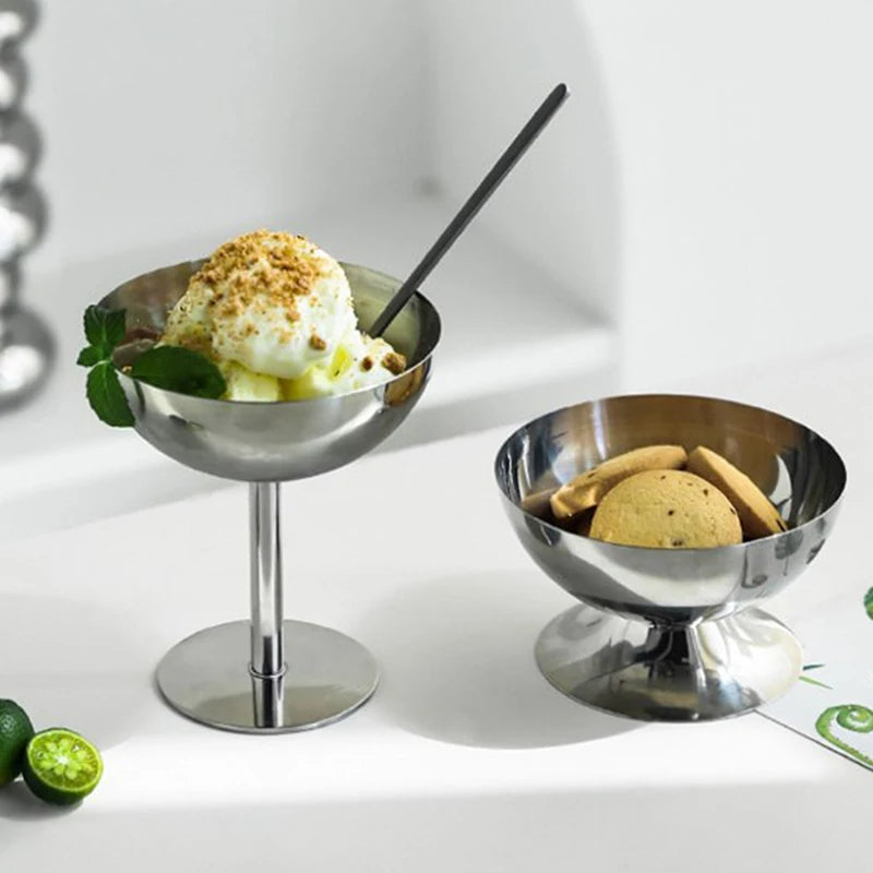 Stainless Steel Goblet Cup – Ice Cream & Dessert Bowl Dessert Goblet Cup Nixie