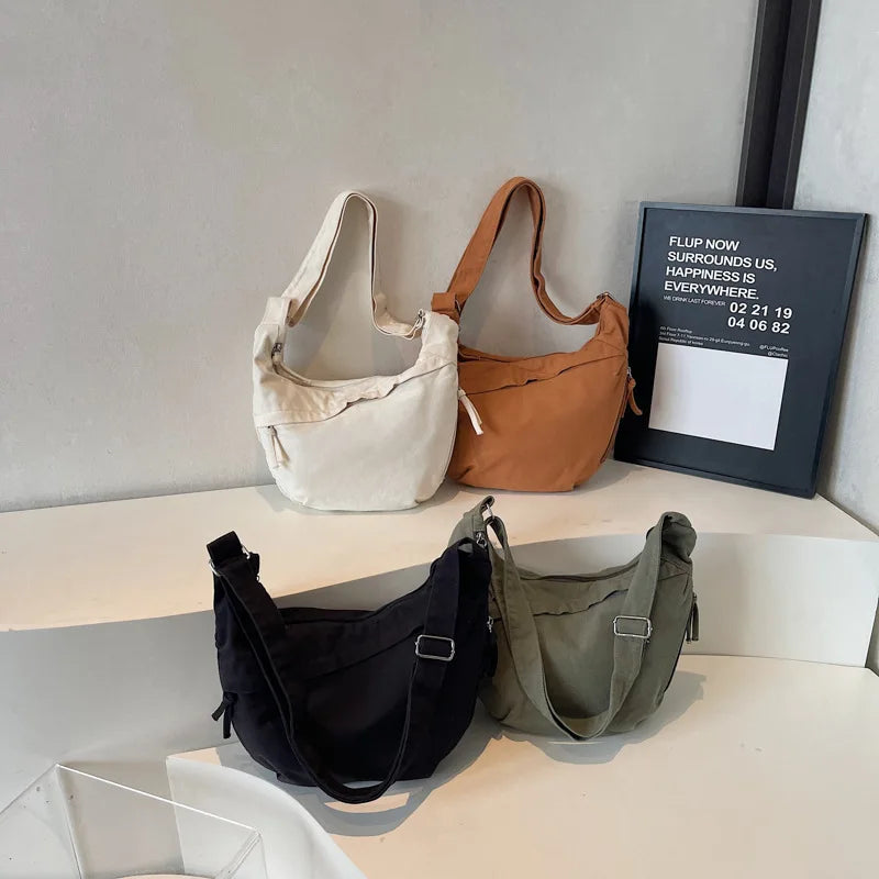 Japanese Mori Canvas Crossbody Shoulder Bag for Women Canvas Crossbody Bag Nixie