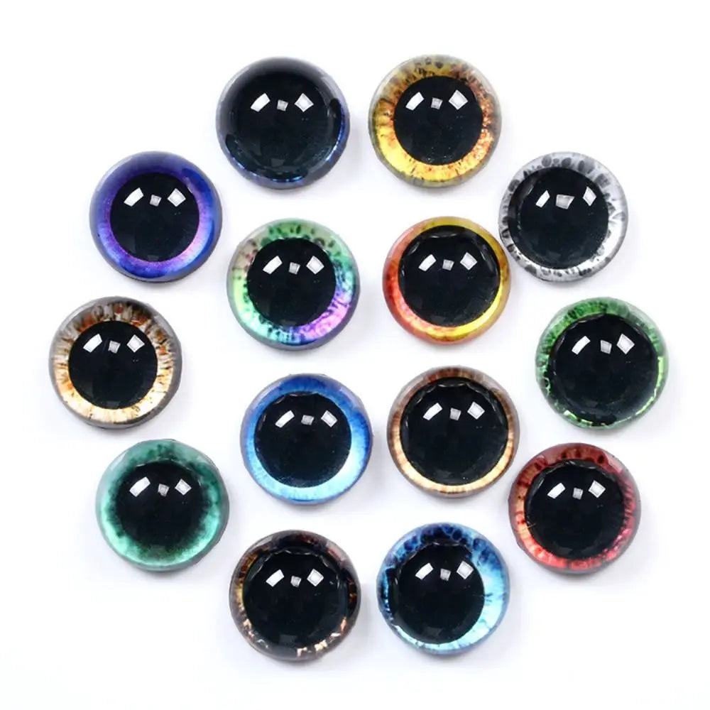 20pcs Crystal Glitter Doll Eyes 6mm–20mm DIY Craft Accessories Doll Craft Eyes Nixie 6mm-color random