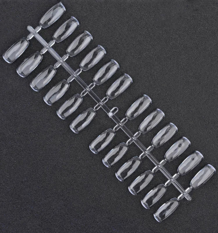 120pcs Fake Nail Tips – Clear & Natural DIY Manicure Set Fake Nail Tips Nixie Transparent