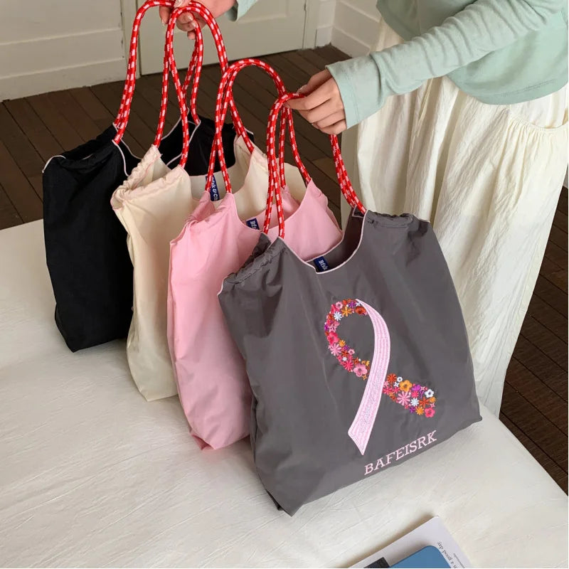Japanese Embroidered Silk Scarf Large Shoulder Tote Bag for Women Women's Shoulder Bag Nixie