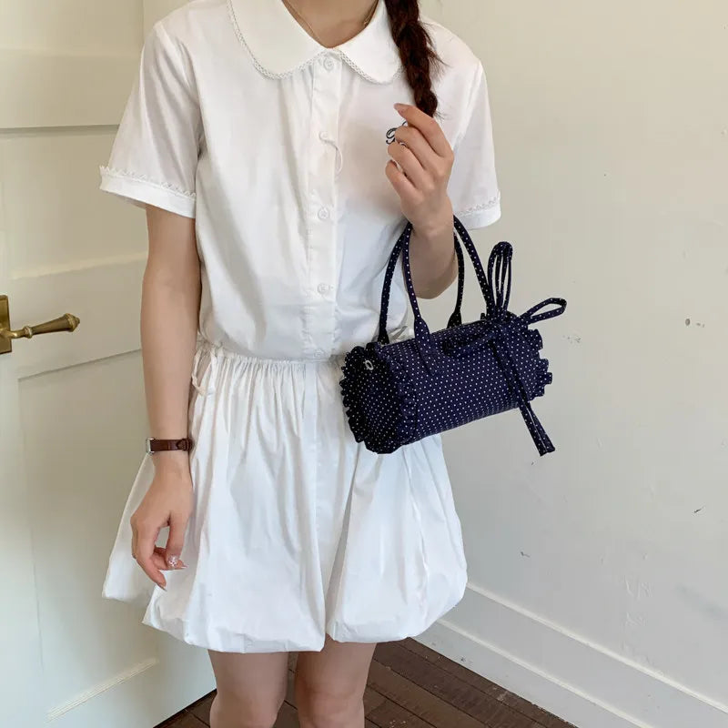 Korean Polka Dot Shoulder Bag – Women's Trendy Handbag