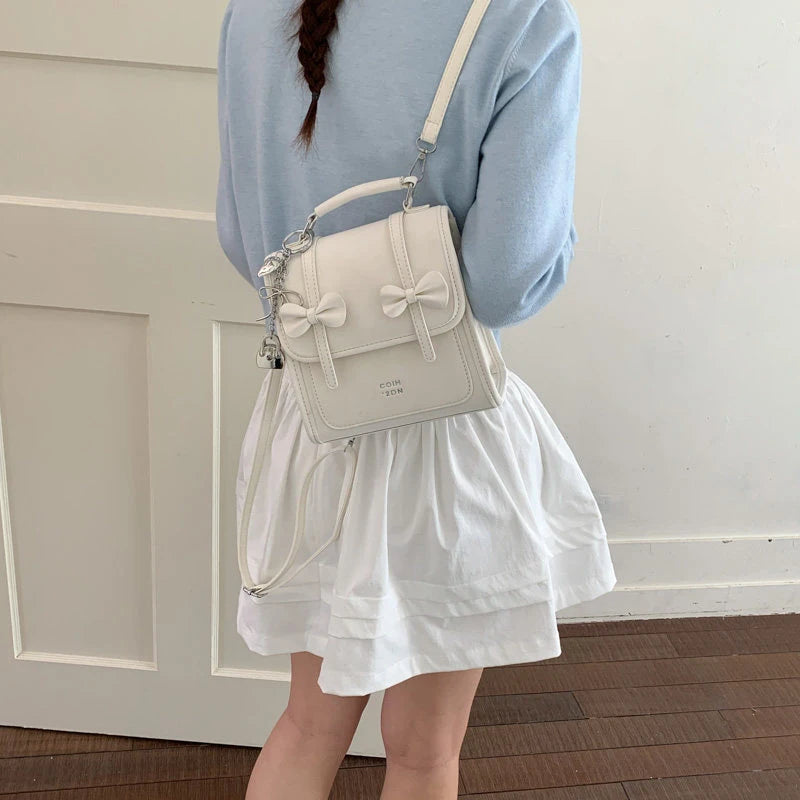 Korean Style Bow Backpack for Women – Casual College Bag