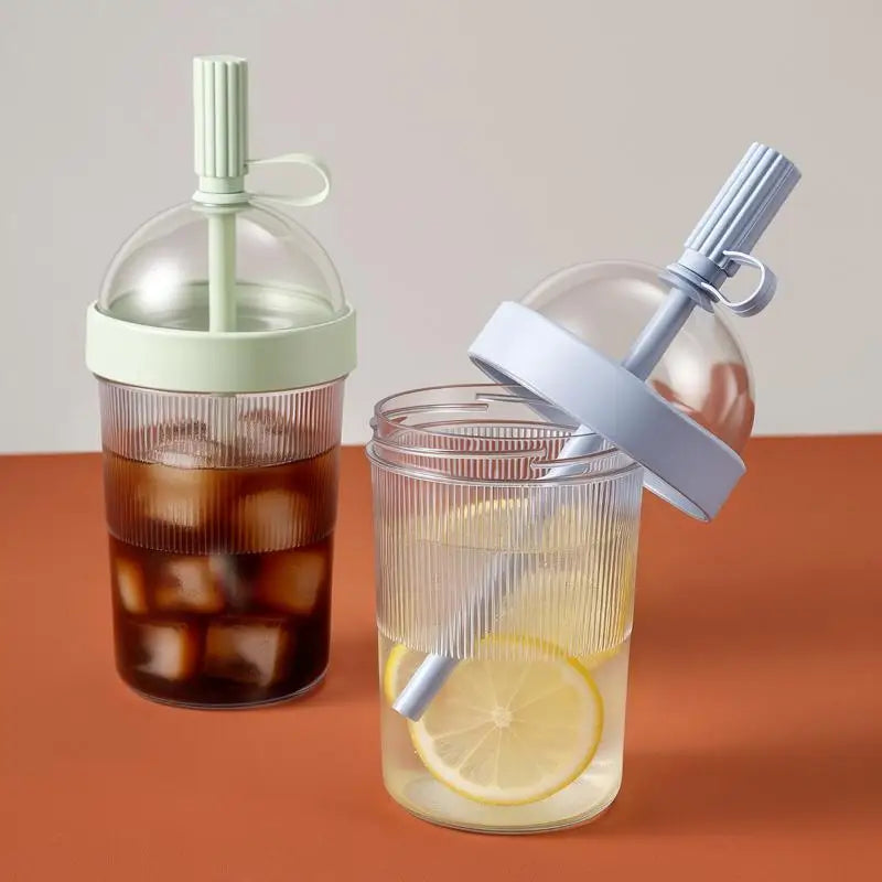 Leak-Resistant Tumbler with Lid & Straw for Iced Coffee Reusable Straw Tumbler Nixie