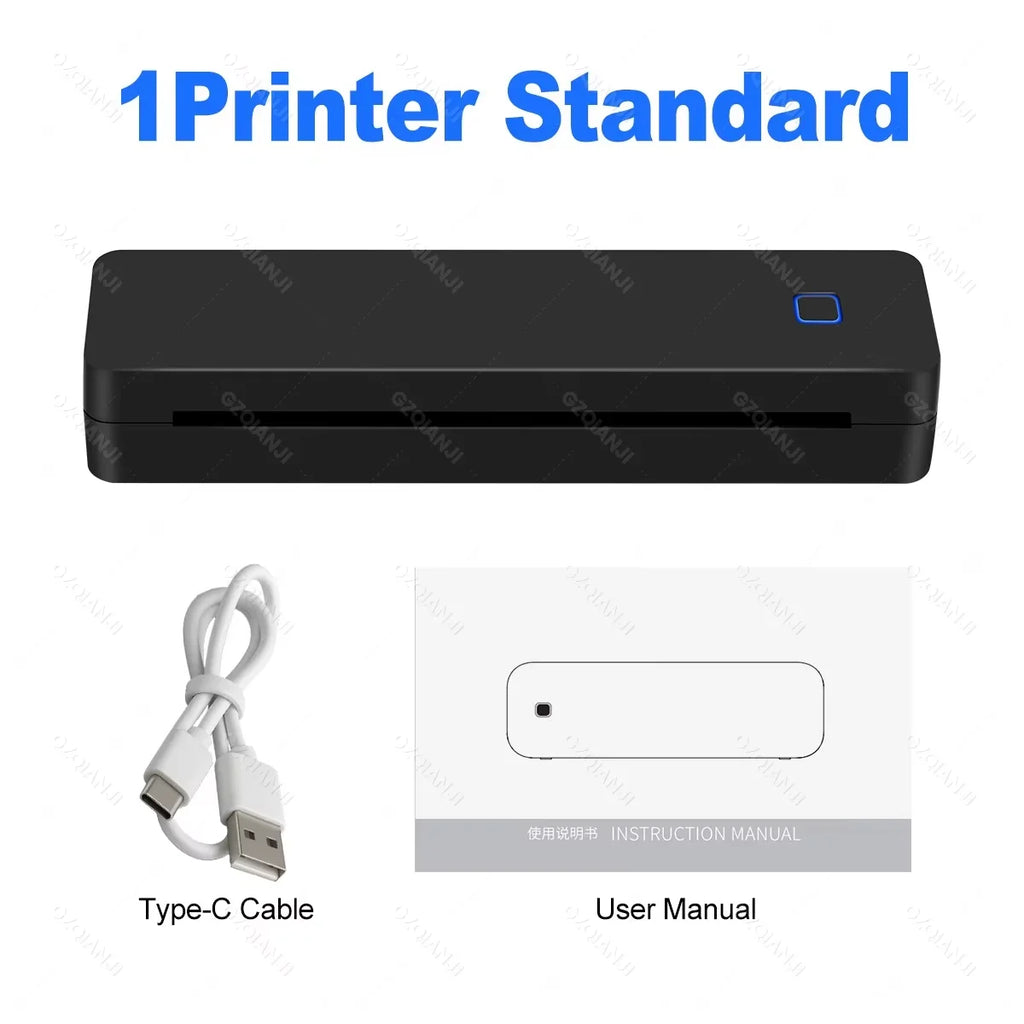 INSTOFC Bluetooth Portable A4 Thermal Printer – Inkless