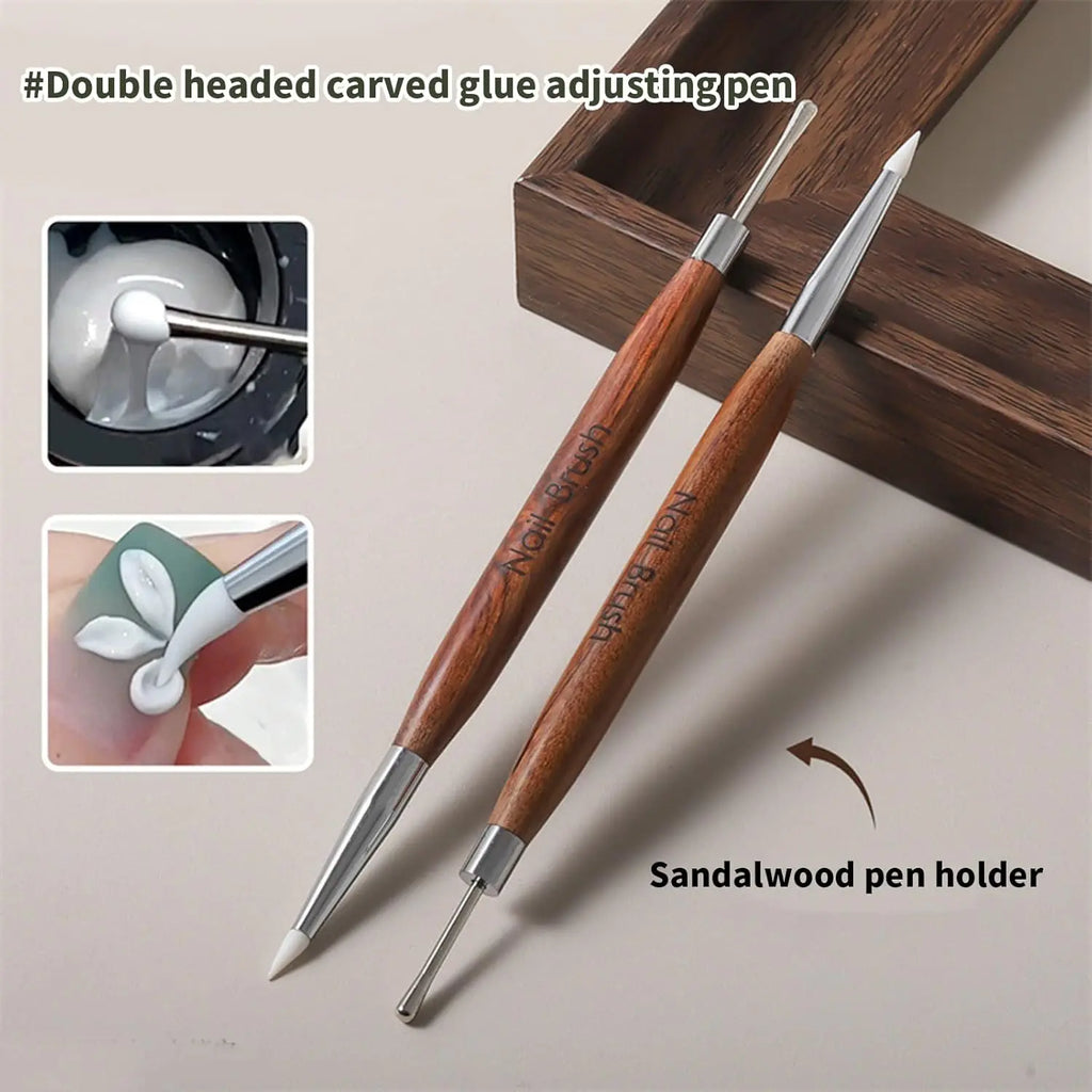 Dual-Ended Nail Art Pen – Silicone Tip & Gel Polish Detail Brush