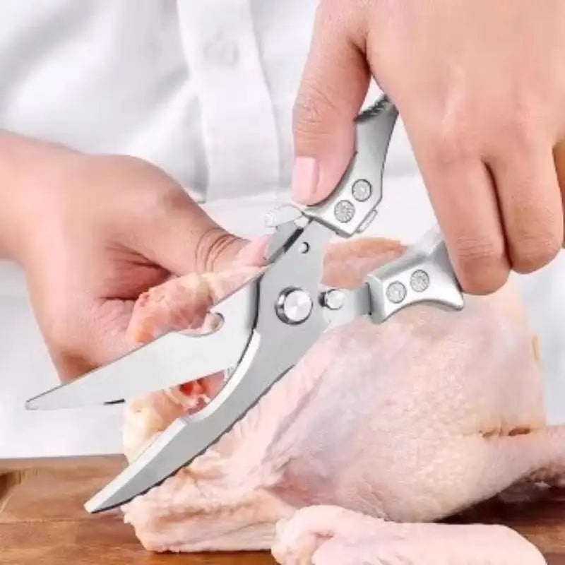 Stainless Steel Kitchen Shears – Bone, Meat & Vegetable Kitchen Shears Nixie