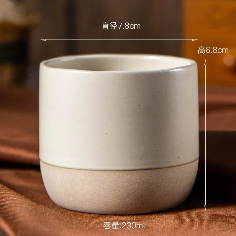 Japanese Retro Stone Ceramic Espresso Cup – Wabi-Sabi Style Ceramic Espresso Cup Nixie