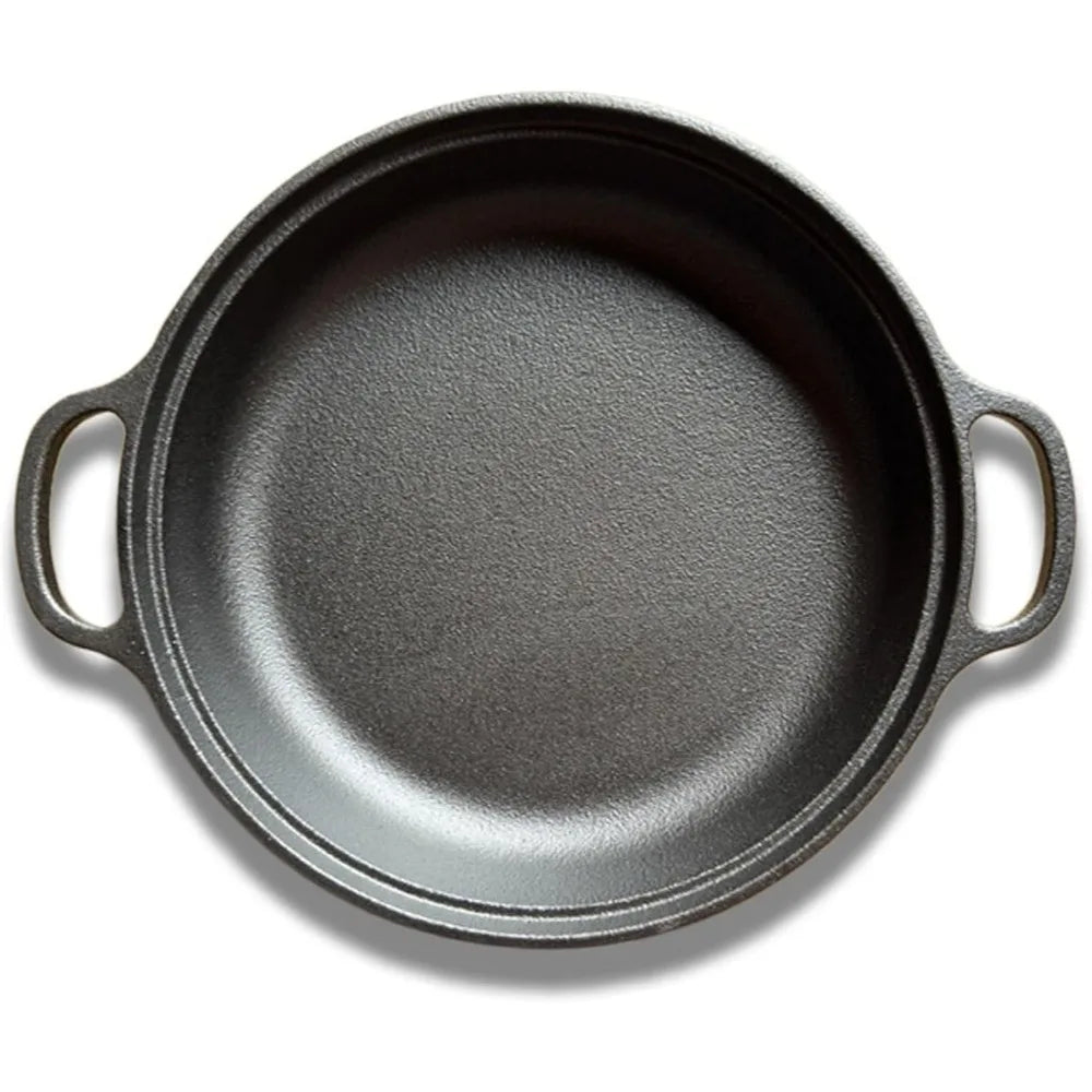 Cast Iron Skillet with Handle – Steak, Pizza & Camping Pan Cast Iron Skillet Nixie 25cm Frying pan
