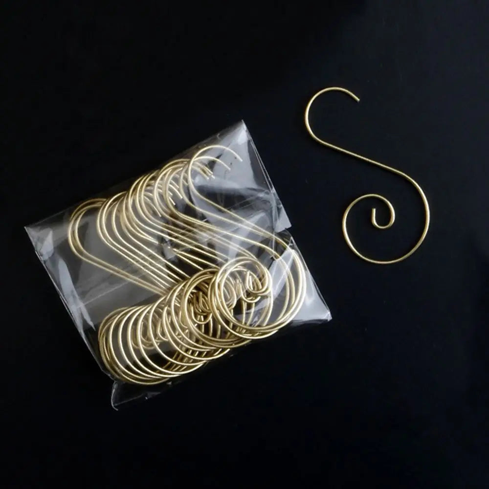 20Pcs S-Shaped Metal Christmas Ornament Hooks – Tree Hangers Christmas Ornament Hooks Nixie