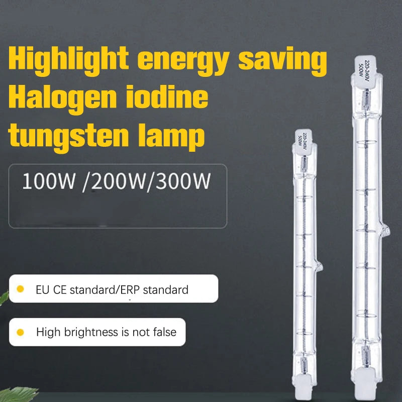 R7S Halogen Bulb 100/200/300W 118mm Double Ended Linear 230V Halogen Light Bulb Nixie
