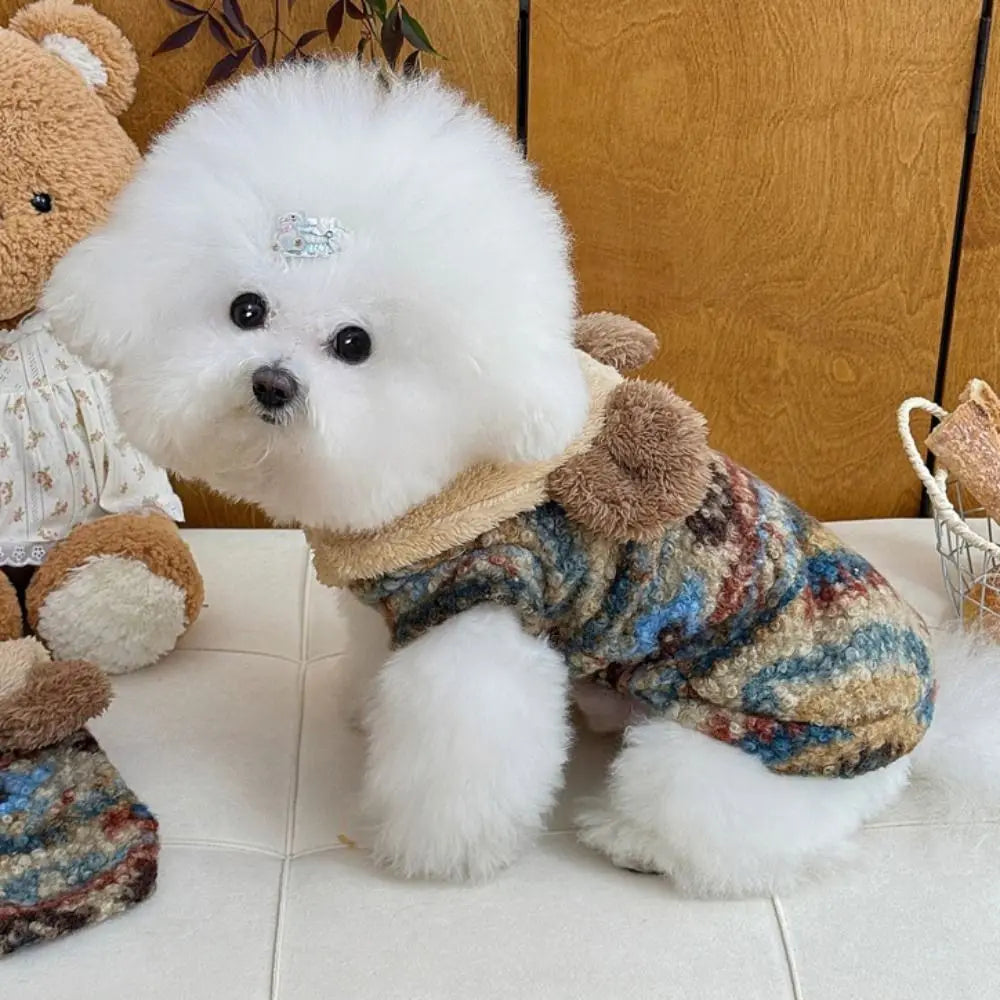 Cute Bear Winter Dog & Cat Coat – Warm Vest Jacket