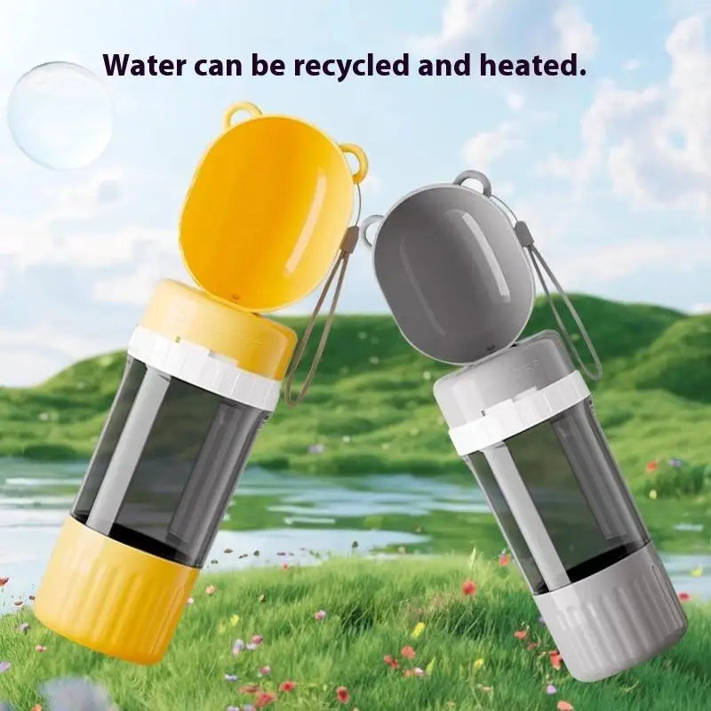 Portable Dog Water Bottle & Food Dispenser for Travel Pet Travel Bottle Nixie