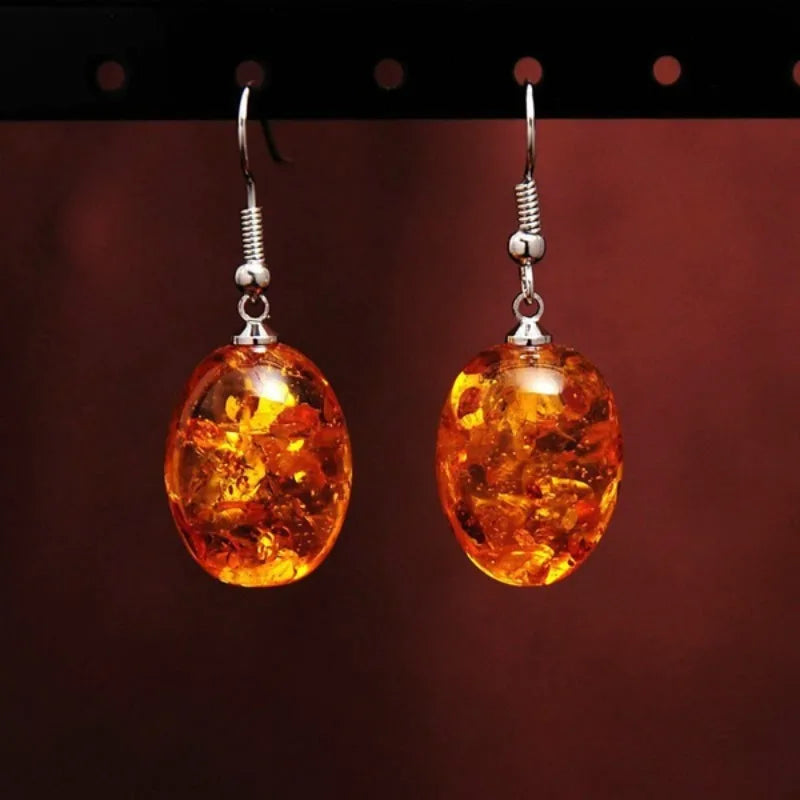 Baltic Amber Teardrop Jewelry Set – Necklace & Earrings Jewelry Set Nixie