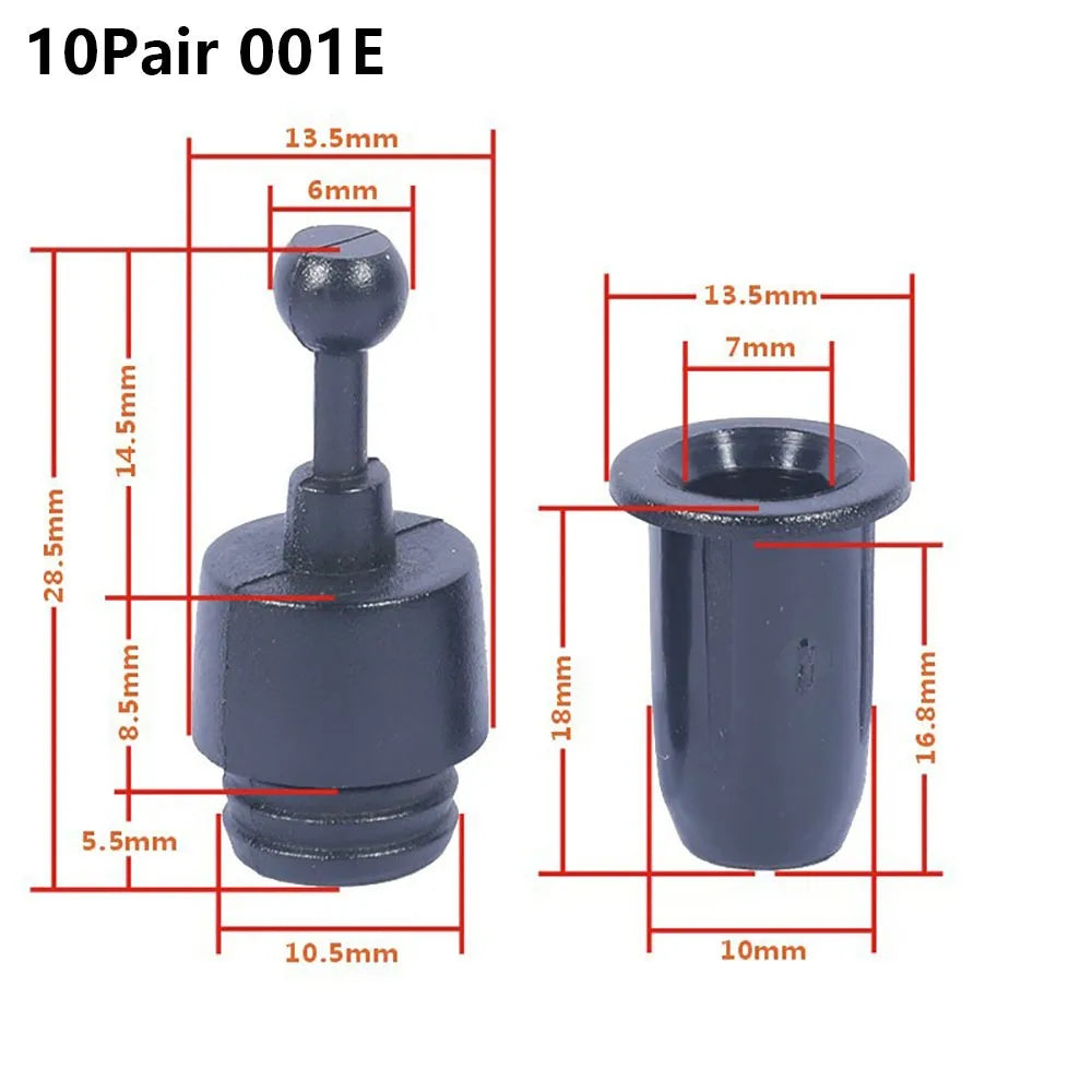10 Pairs Speaker Grill Pegs Kit – Ball Socket Snap Buckles Speaker Grill Clips Nixie 001E