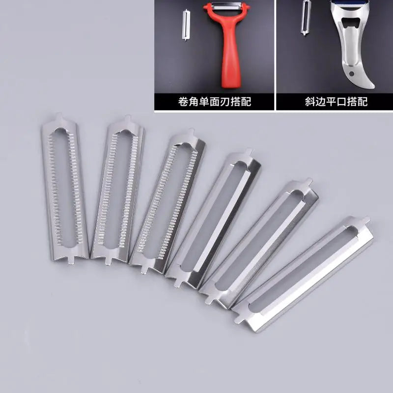 10-Pack Stainless Steel Double Peeler Blades – Kitchen Tool Peeler Blades Nixie