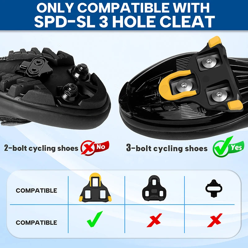 BUCKLOS SPD-SL Clipless Road Bike Pedals with Cleats | CR-Mo Clipless Bike Pedals Nixie