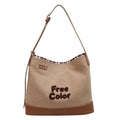 Caramel Embroidered Canvas Crossbody Shoulder Bag for Women Crossbody Shoulder Bag Nixie BB-1336Khaki