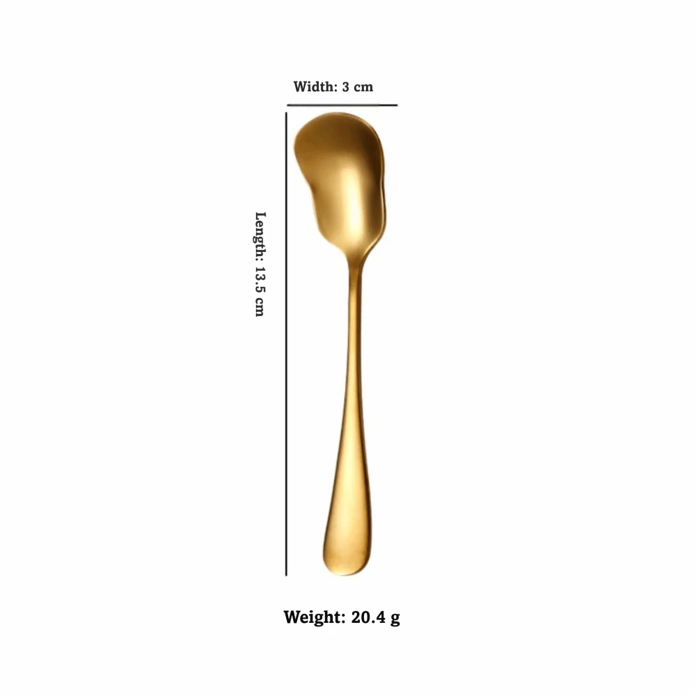 304 Stainless Steel Dessert Spoon – Short Handle Cake Spoon
