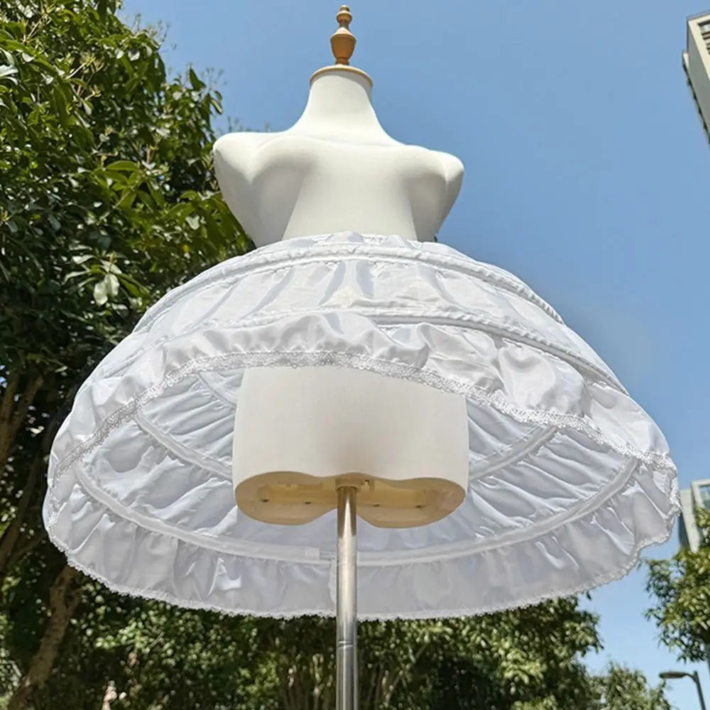 Lolita Hoop Petticoat White Crinoline Underskirt | Wedding & Cosplay Hoop Petticoat Nixie