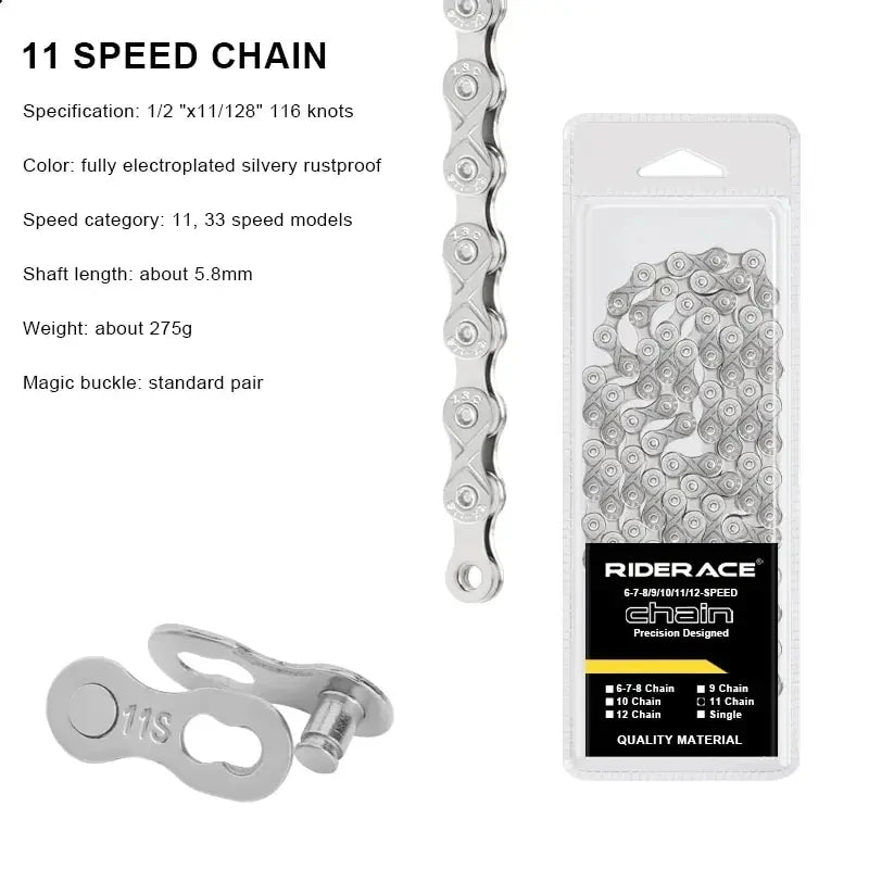 Ultralight Bicycle Chain 6-12 Speed 116 Links MTB Road Bike Bicycle Chain Nixie
