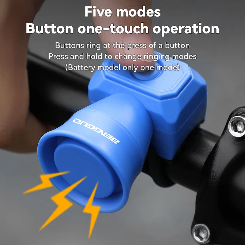 Waterproof Electronic Bike Horn | USB or Battery Powered Bell Electronic Bike Horn Nixie