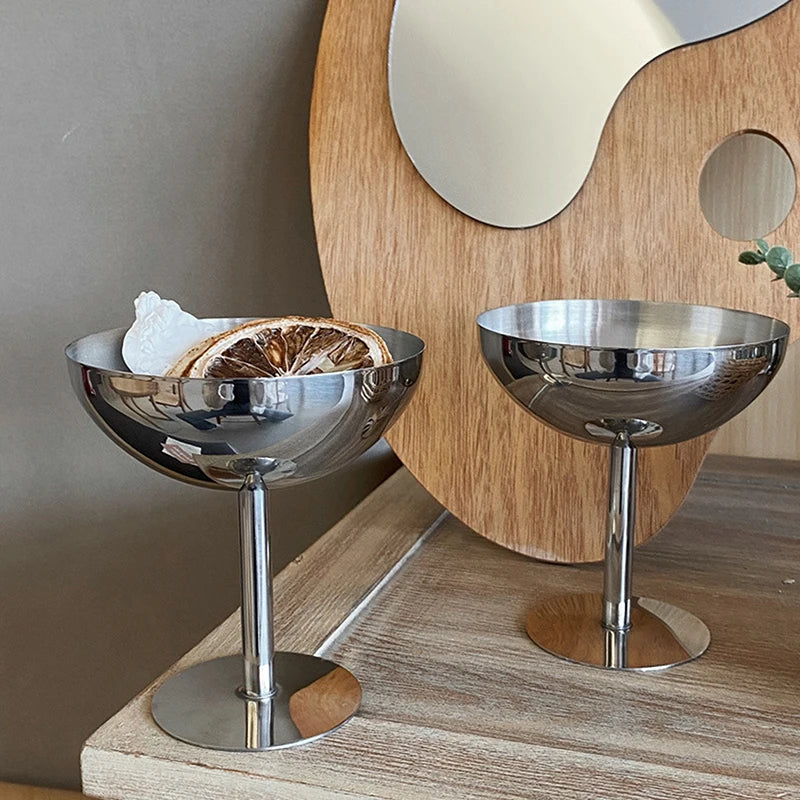 Stainless Steel Goblet Cup – Ice Cream & Dessert Bowl Dessert Goblet Cup Nixie