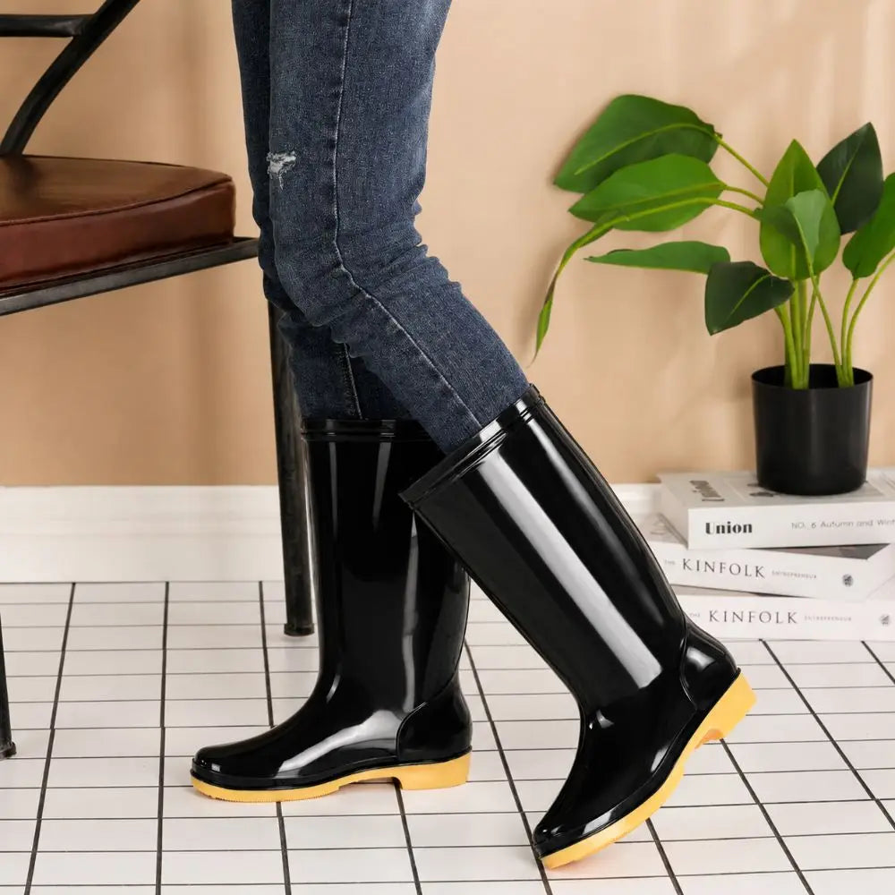 Women's Non-Slip Waterproof Mid-Calf Rain Boots | PVC Garden Boots Women's Rain Boots Nixie