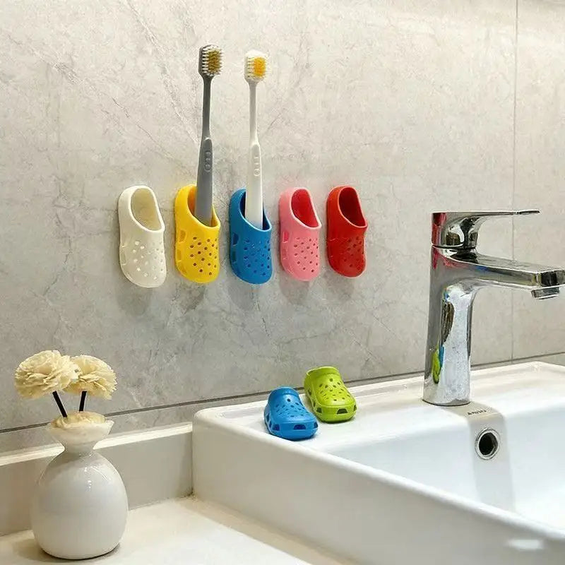 Slipper Toothbrush Holder Wall Mounted No Drill – 5/10pcs Toothbrush Holder Nixie