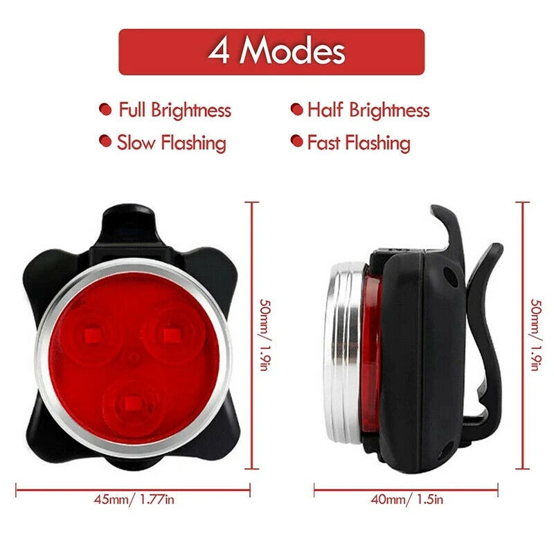 BUCKLOS Bike LED Light Set – USB Rechargeable, IPX5 Waterproof Bicycle Light Set Nixie