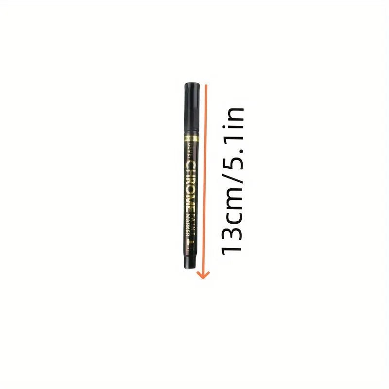 Chrome Paint Marker Pen – Metallic Gold & Silver, 2mm Nib Metallic Paint Marker Nixie