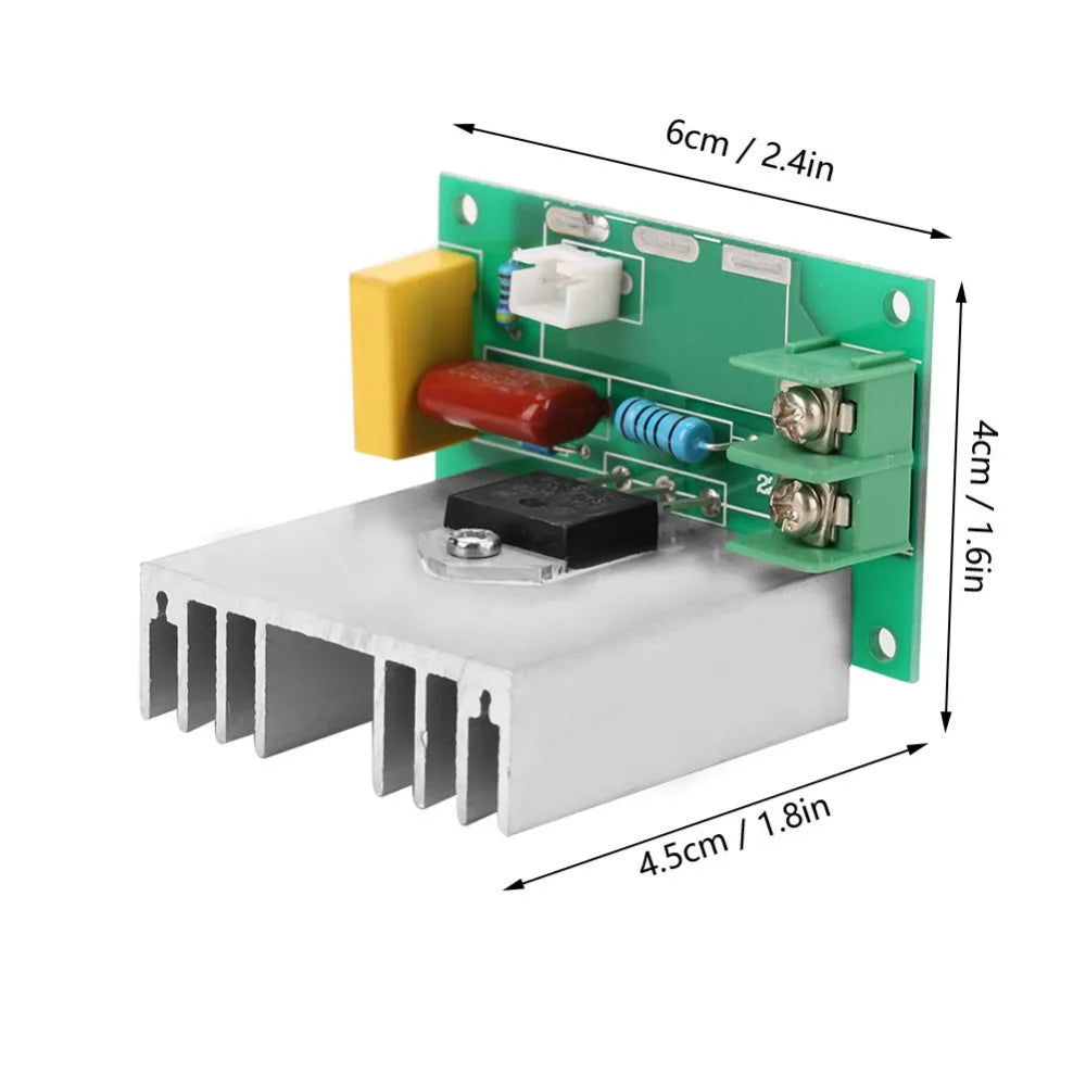AC 0-220V 4000W Motor Speed Controller 40A SCR FR-4 Board Motor Speed Controller Nixie