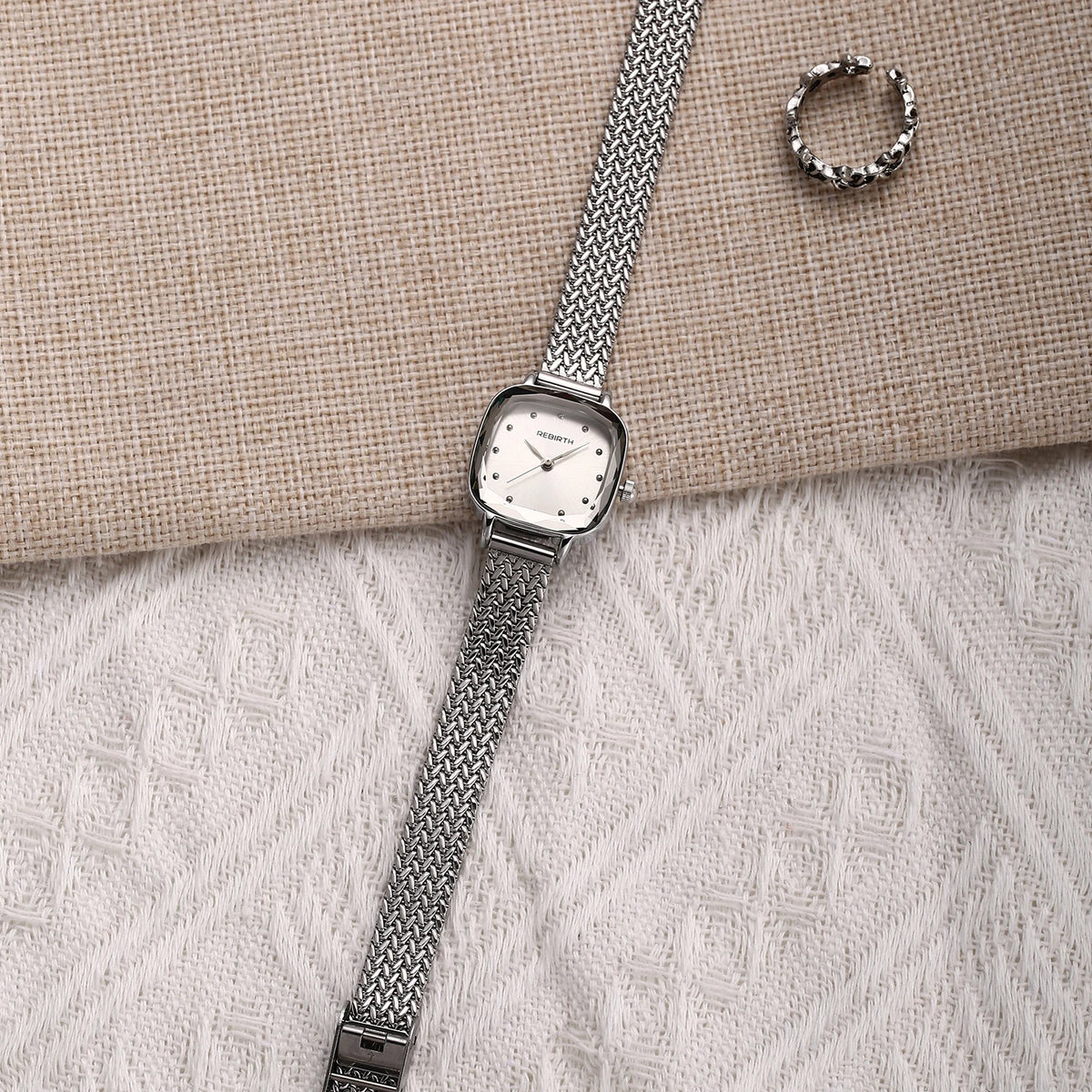 REBIRTH Casual Quartz Watch – Stainless Steel Minimalist