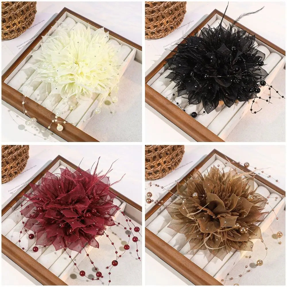 3D Organza Pearl Flower Patch – Handmade DIY Sewing Decal Embroidery Flower Patch Nixie