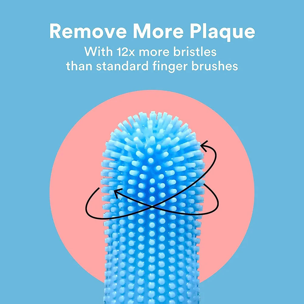 Silicone Finger Toothbrush for Dogs & Cats – Nontoxic Pet Finger Toothbrush Nixie