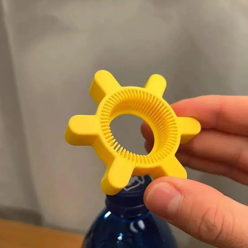 Multi-Function Rotary Bottle Cap Opener – Yellow Plastic Bottle Cap Opener Nixie