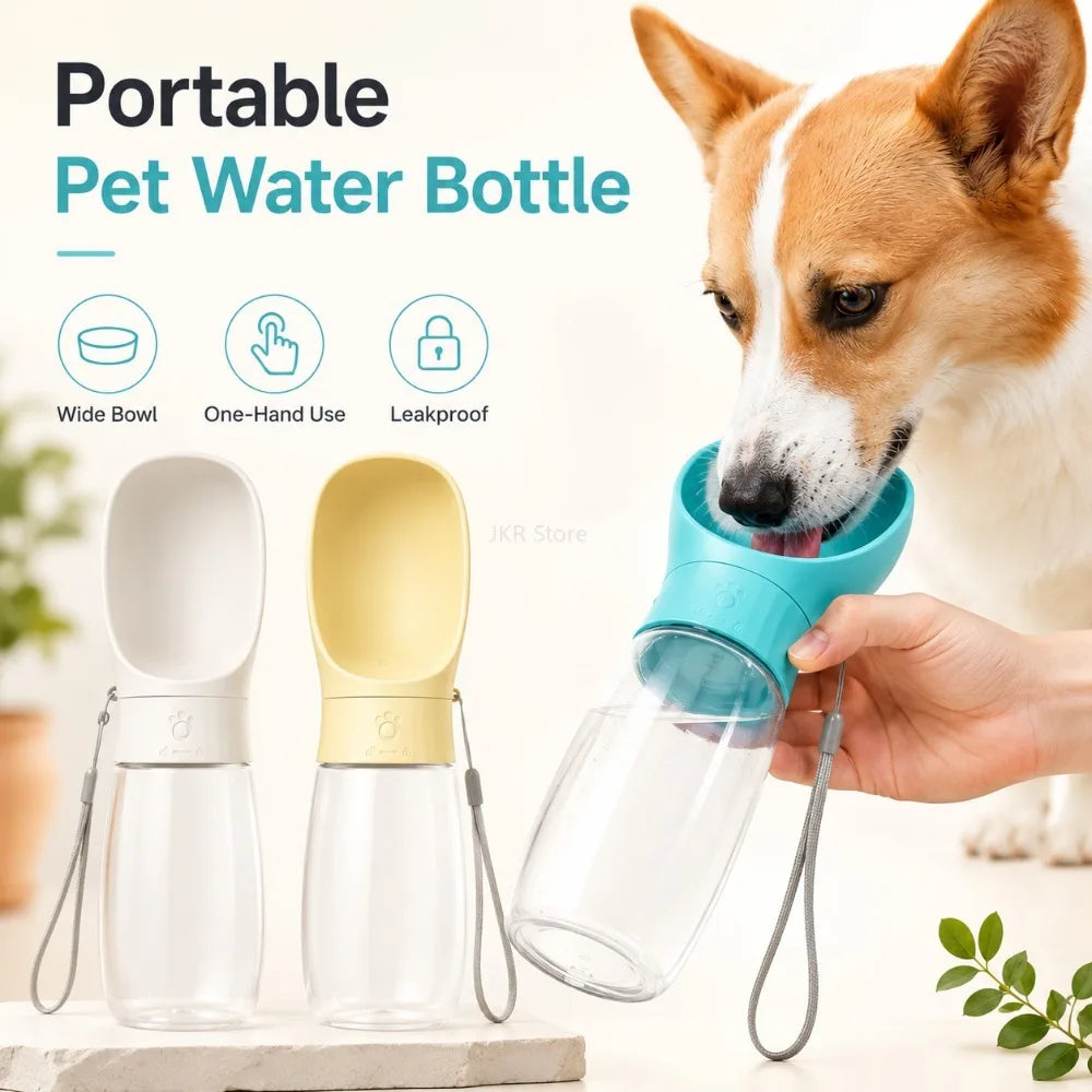 Portable Dog Water Bottle & Dispenser Bowl 300ml/500ml