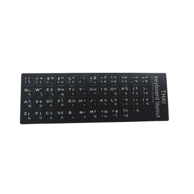 Multilingual Keyboard Stickers – Hebrew, Arabic, Korean & More Keyboard Stickers Nixie Thai