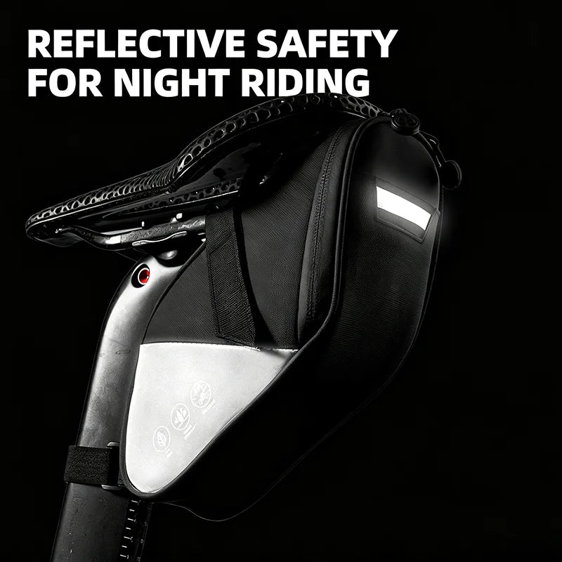 OFFBONDAGE Reflective Waterproof Bike Saddle Bag 1.8L Bicycle Saddle Bag Nixie