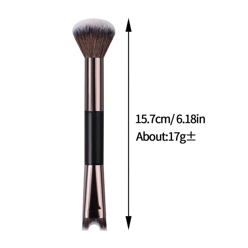 Nixie Double-Headed Makeup Brush – Powder, Blush & Concealer Makeup Brush Set Nixie