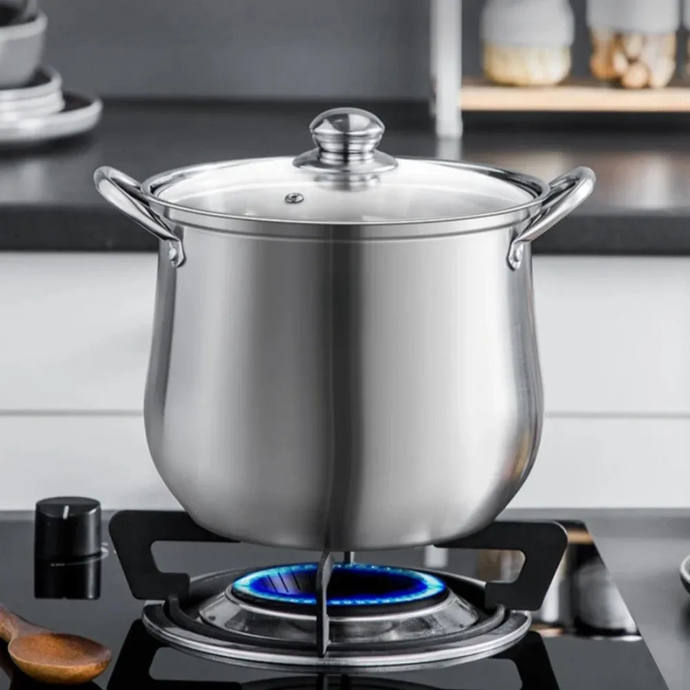 FEB.WIND 5L Stainless Steel Stock Pot with Lid | Soup Pot Stock Pot Nixie