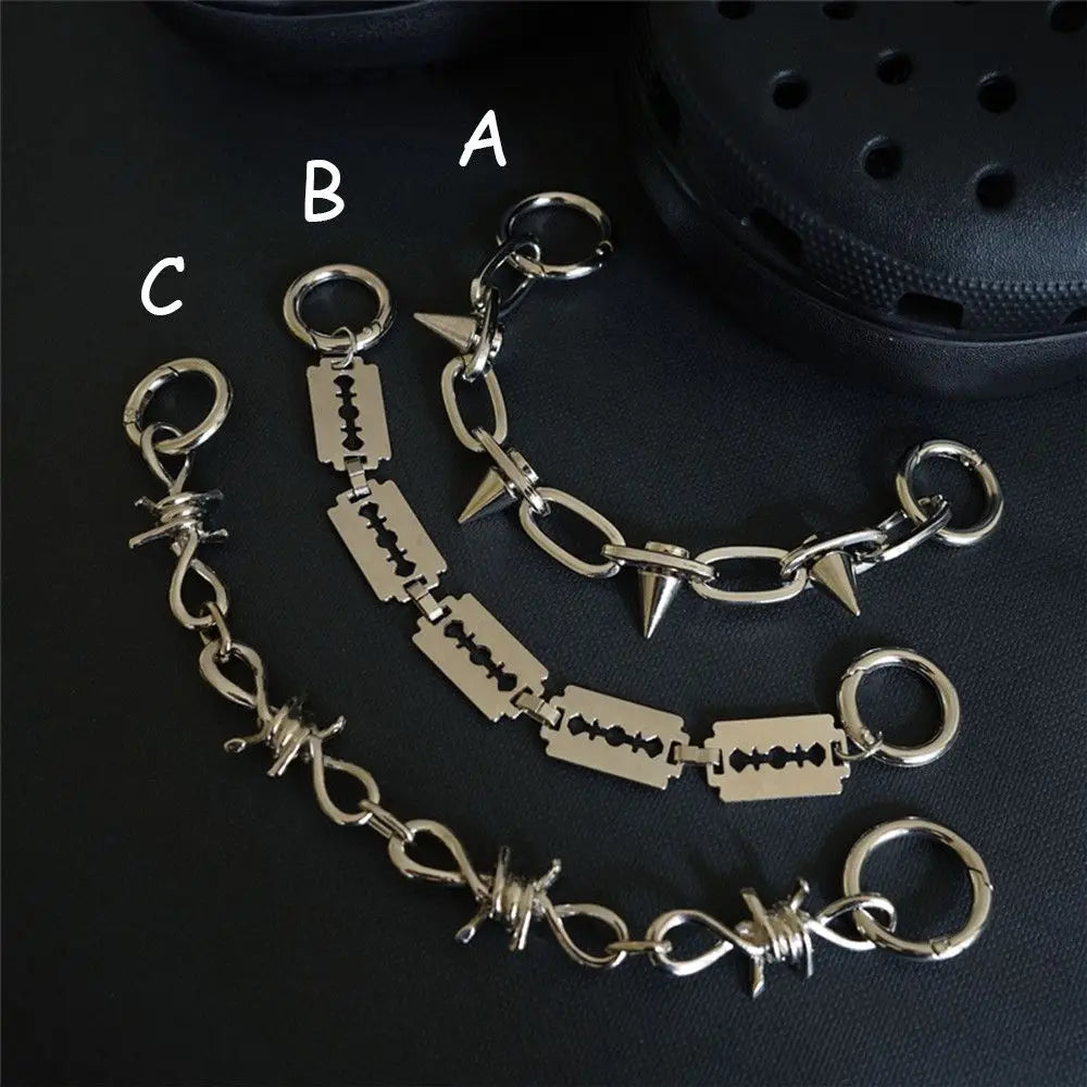 Hip Hop Punk Chain Shoe Charms for Crocs & Clog Shoes