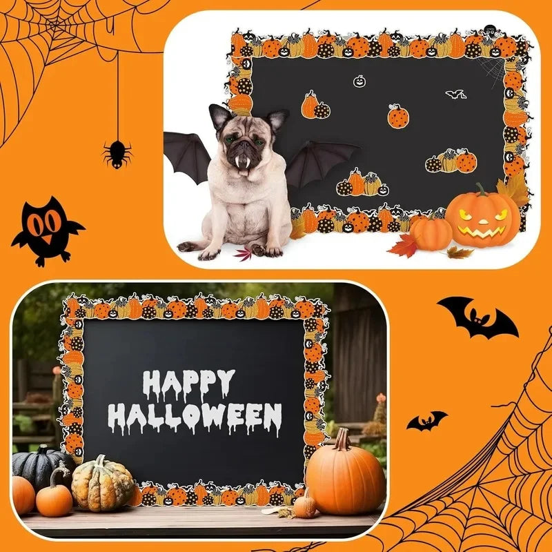 33 Ft Halloween Pumpkin Bat Bulletin Board Border Trim Decor Bulletin Board Border Nixie
