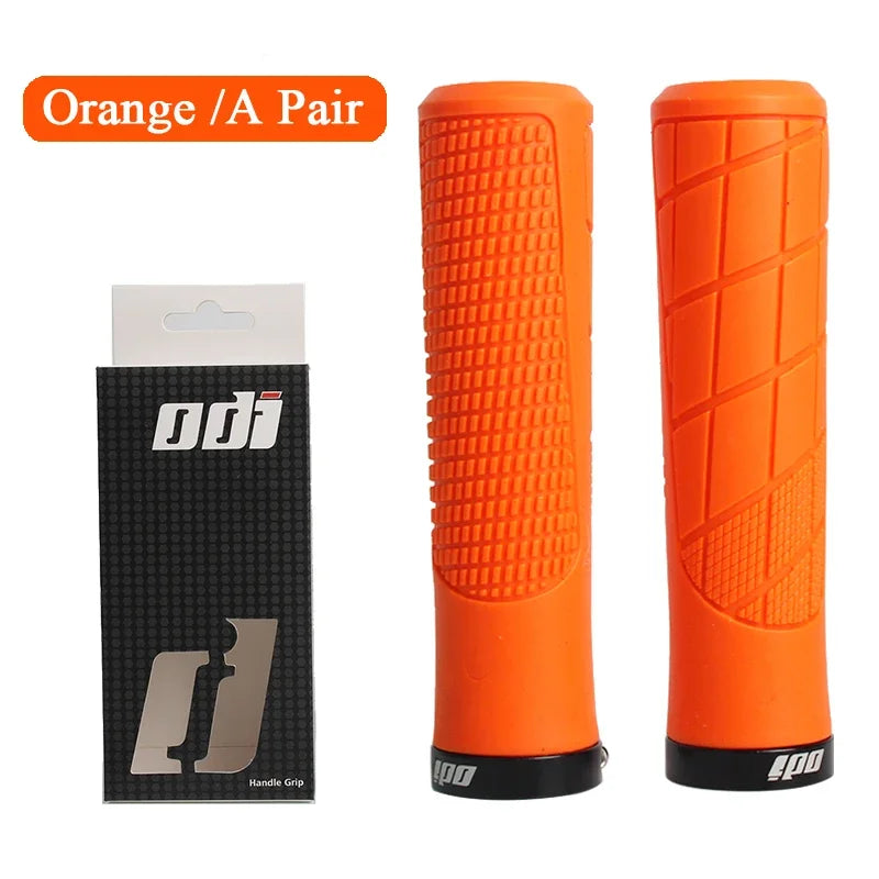 ODI Lock-On MTB BMX Bike Handlebar Grips – Non-Slip Rubber Bike Handlebar Grips Nixie ORANGE GRIP