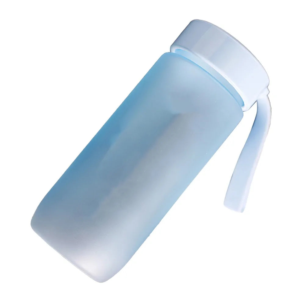 600ml Reusable Plastic Water Bottle with Carry Strap, Matte